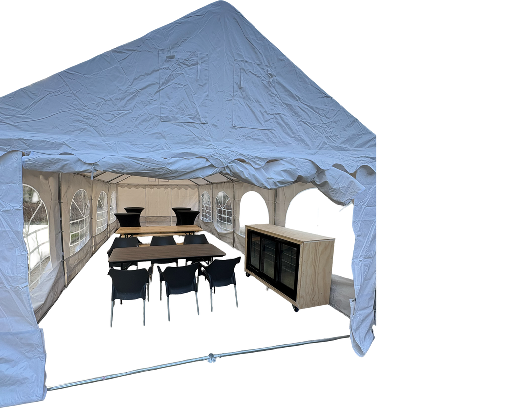 Party tent 8m x 4m incl. Zijwanden incl. Montage