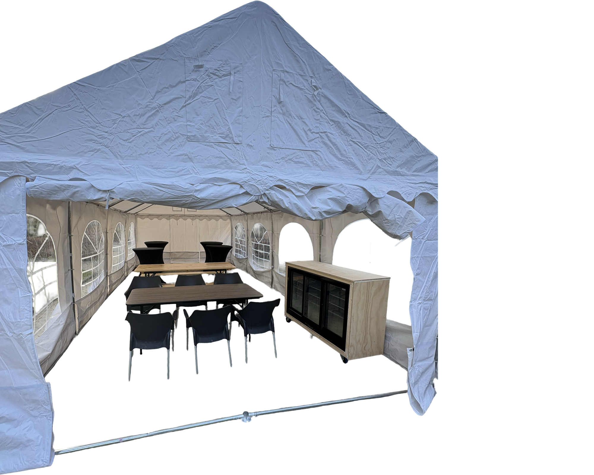 Party tent 8m x 4m incl. Zijwanden incl. Montage